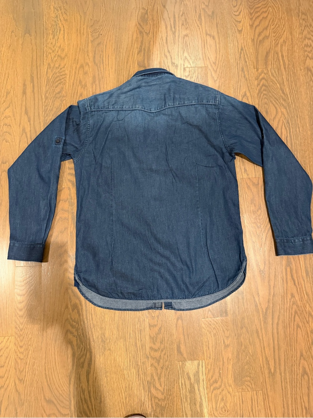 Vdot Jeans Slim Fit Denim Button Down Shirt Men’s Size 42 Dark Wash Western L - Picture 8 of 10